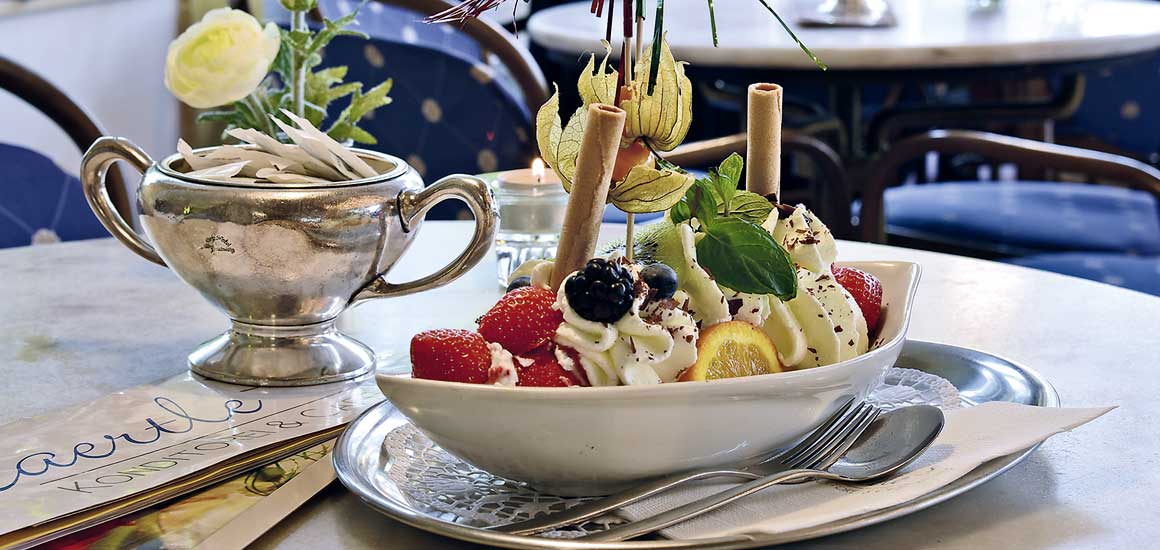 Hausgemachte Eis im Café Haertle in Braunschweig